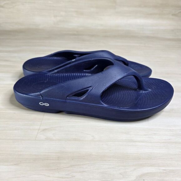 Oofos Ooriginal Blue Men’s Size 14 Recovery Thong Flip Flop Sandals Comfort - Picture 1 of 7